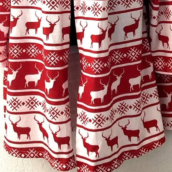 EMILY ROSE REINDEER OPEN FRONT CHRISTMAS CARGIAN LIKE NEW - Picture 8 of 13